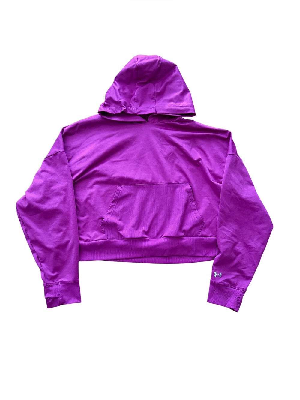 Under Armour Women's Purple Cropped Hoodie Size L